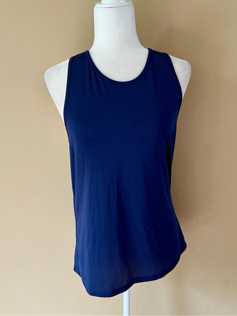 Fabletics Teagan Medium Navy Blue Racerback Dri-Fit Tank Top - Picture 2 of 6